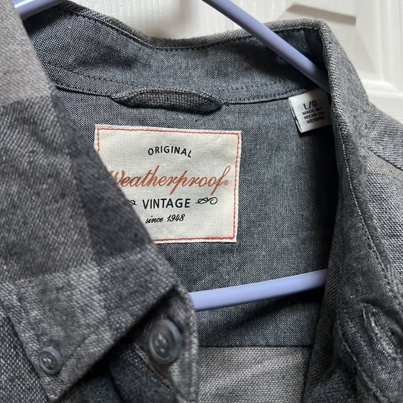 NWT Weatherproof gray casual button down | L - Picture 6 of 12